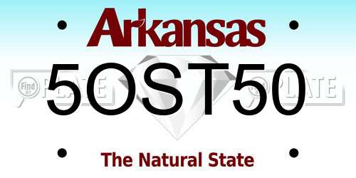 5OST50 Arkansas License Plate