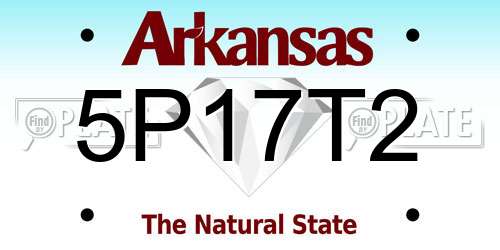 5P17T2 Arkansas License Plate