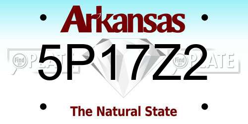 5P17Z2 Arkansas License Plate