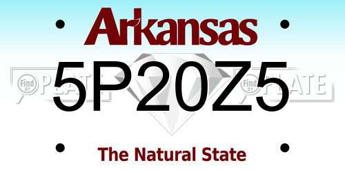 5P20Z5 Arkansas License Plate
