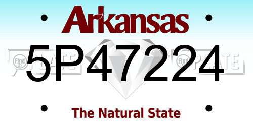 5P47224 Arkansas License Plate