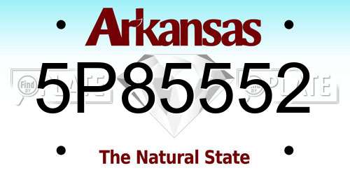 5P85552 Arkansas License Plate