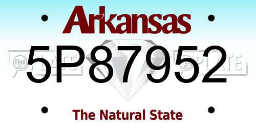 5P87952 Arkansas License Plate