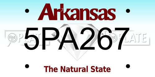 5PA267 Arkansas License Plate