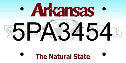 5PA3454 Arkansas License Plate