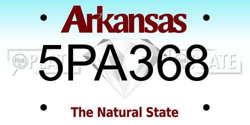 5PA368 Arkansas License Plate