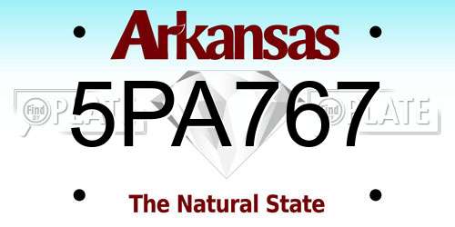 5PA767 Arkansas License Plate