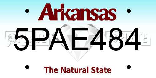 5PAE484 Arkansas License Plate