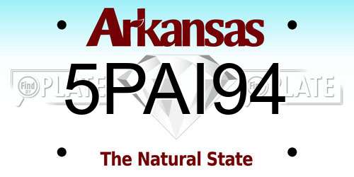 5PAI94 Arkansas License Plate