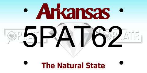 5PAT62 Arkansas License Plate