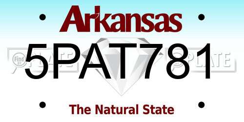 5PAT781 Arkansas License Plate