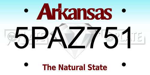 5PAZ751 Arkansas License Plate