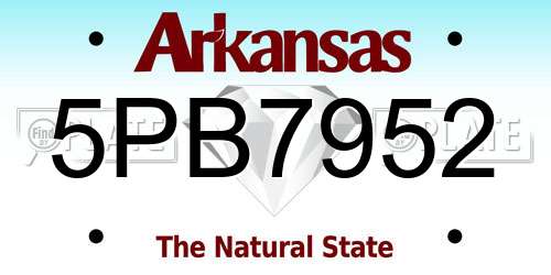 5PB7952 Arkansas License Plate