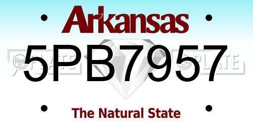 5PB7957 Arkansas License Plate