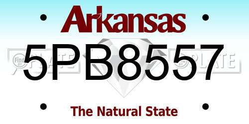 5PB8557 Arkansas License Plate