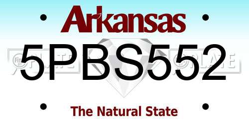 5PBS552 Arkansas License Plate