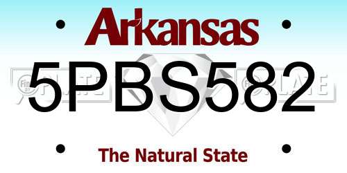 5PBS582 Arkansas License Plate