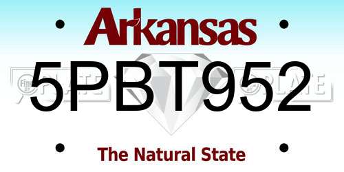 5PBT952 Arkansas License Plate