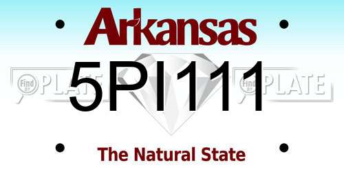 5PI111 Arkansas License Plate
