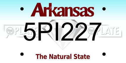 5PI227 Arkansas License Plate