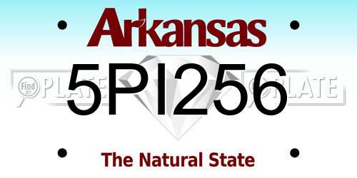 5PI256 Arkansas License Plate