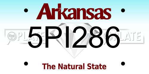 5PI286 Arkansas License Plate