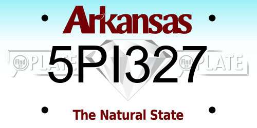 5PI327 Arkansas License Plate