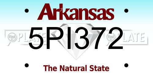 5PI372 Arkansas License Plate