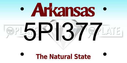 5PI377 Arkansas License Plate