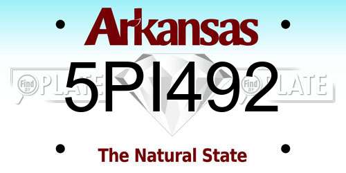 5PI492 Arkansas License Plate