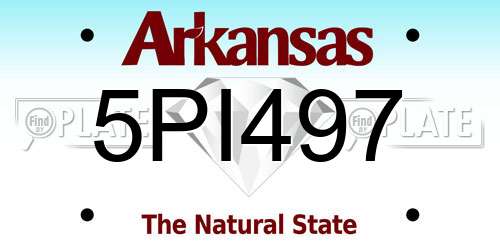5PI497 Arkansas License Plate