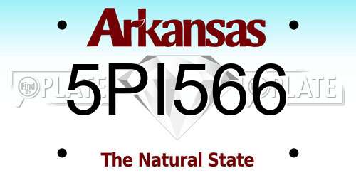 5PI566 Arkansas License Plate