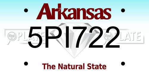 5PI722 Arkansas License Plate