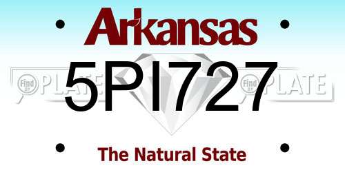 5PI727 Arkansas License Plate