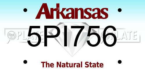 5PI756 Arkansas License Plate