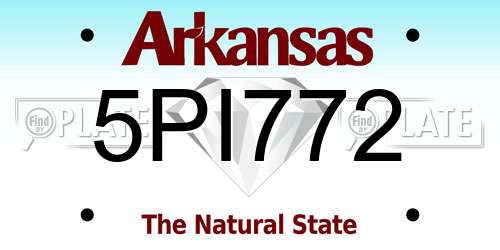 5PI772 Arkansas License Plate