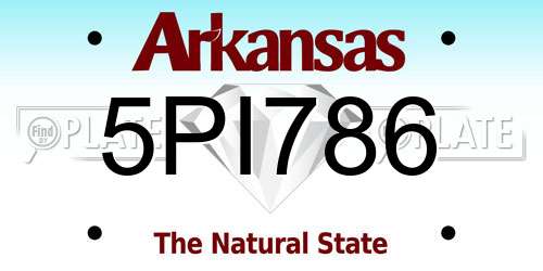 5PI786 Arkansas License Plate