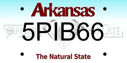 5PIB66 Arkansas License Plate