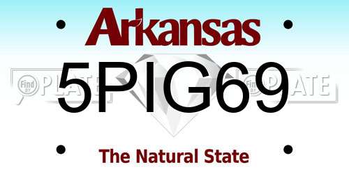 5PIG69 Arkansas License Plate