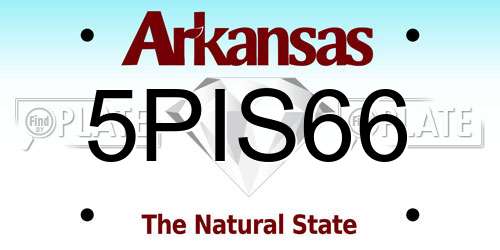 5PIS66 Arkansas License Plate