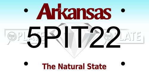 5PIT22 Arkansas License Plate