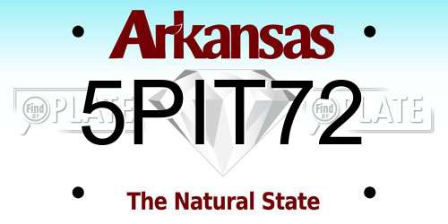 5PIT72 Arkansas License Plate