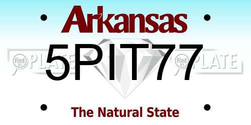 5PIT77 Arkansas License Plate