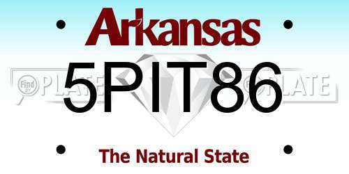 5PIT86 Arkansas License Plate