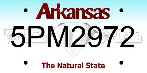 5PM2972 Arkansas License Plate