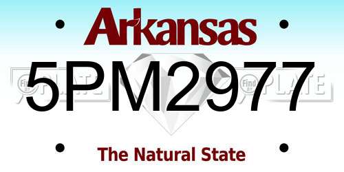 5PM2977 Arkansas License Plate