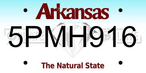5PMH916 Arkansas License Plate