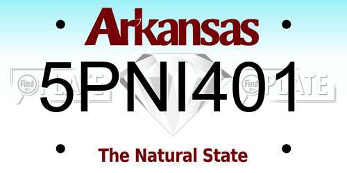 5PNI401 Arkansas License Plate