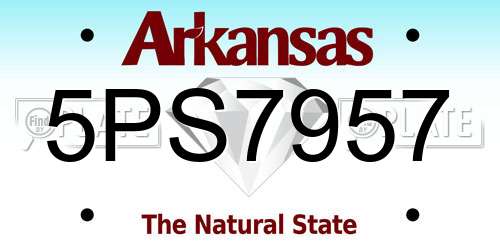 5PS7957 Arkansas License Plate