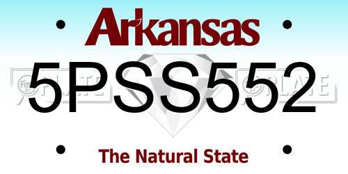 5PSS552 Arkansas License Plate